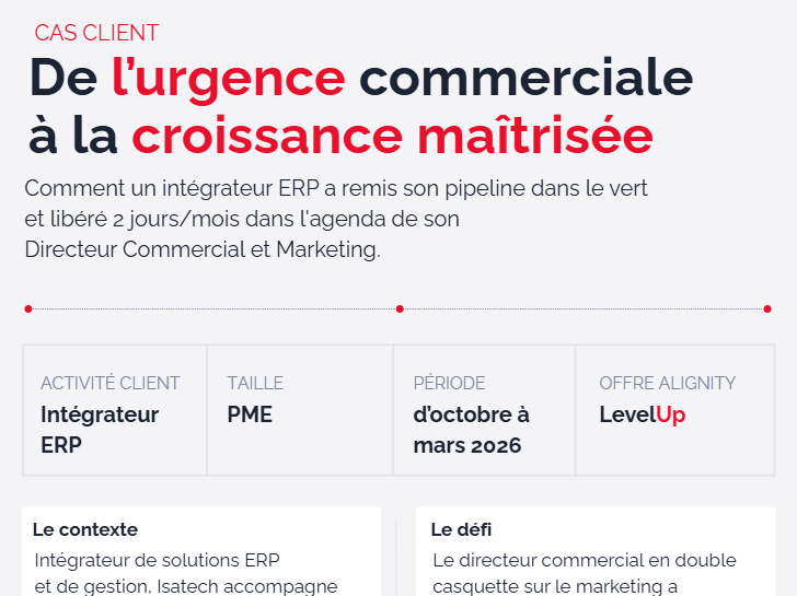 Vos équipes tournent.
Et pourtant, votre pipeline reste&nbsp;instable.